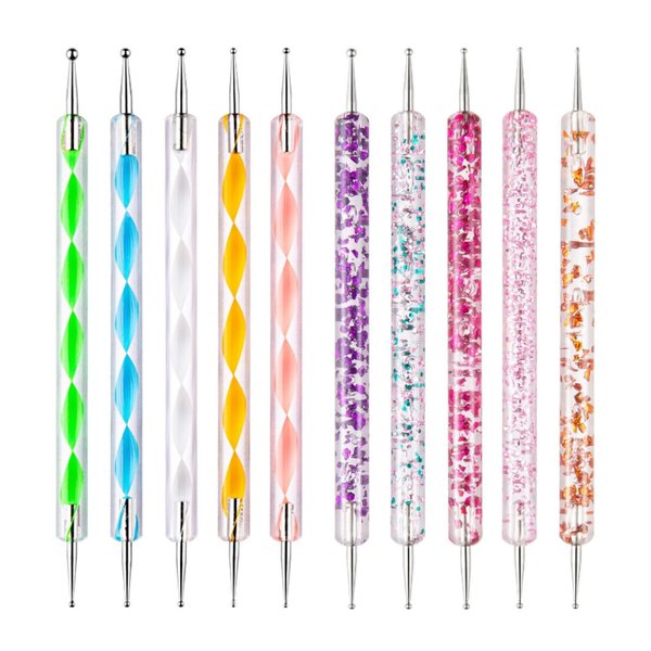 10 PCS Nail Dotting Pen Nail Art Dotting Tools, Clay Modeling Tools with Ball Stylus, Mandala Dotting Tools for Drawing Painting Embossing