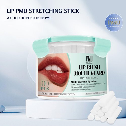 PMUBEAUTY 100pcs Cotton Lip Tattoo Stretching Stick for Easy and Precise Lip Coloring Enhance Lip Color Lip Tattoo & Lip Blushing PMU Supplies Tattoo Cleaning Wipes