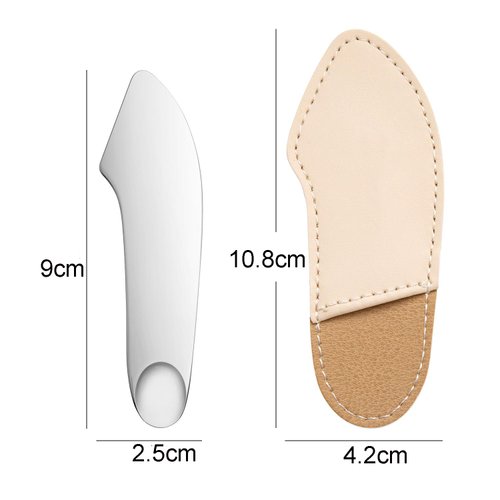 2 Sets Stainless Steel Makeup Foundation Spatula Beauty Spatula Cosmetic Foundation Spatula Scraper with PU Leather Cover Makeup Spatula Tools for Mixing Liquid Foundation Eye Shadow Eyelash Nail Art