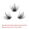 DIY Eyelash Extension, 3D Effect Individual Melt Flare Lash Cluster Natural Lashes Set, Home Eyelash Extension, D curl Lashes Pack 12mm,14mm (14MM-Sparkle)