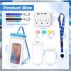 Watersay 17 Pcs Carnival Cruise Essentials with Power Strip Luggage Tags Magnetic Hook Lanyards Phone Bags and Reusable Straw(Blue, Purple)