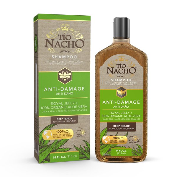Tio Nacho Aloe Vera Deep Repair Shampoo: Organic Aloe Vera and Royal Jelly for Hair Repair and Protection, Enriched with Vegetable Keratin for Strength and Shine, Paraben, Salt, Silicone-Free - 14 Oz