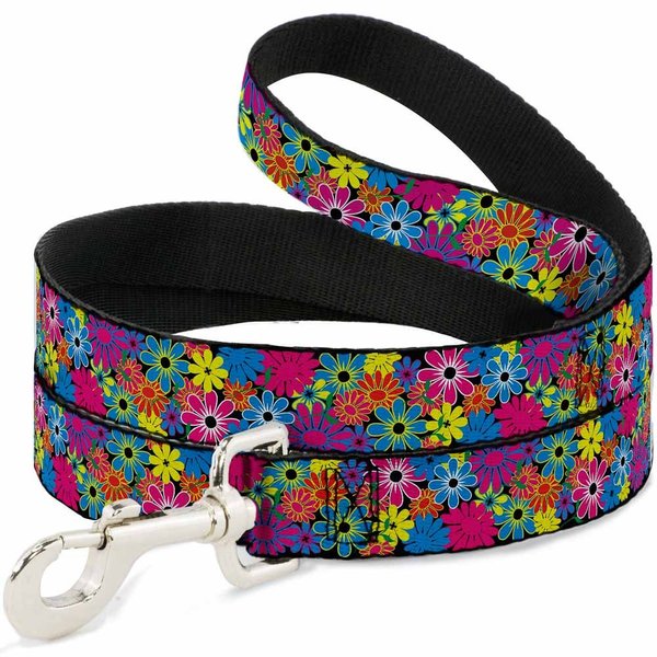 Buckle-Down Pet Leash - Flower Blossom - 4 Feet Long - 1" Wide