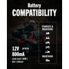 Battery Tender Junior 12V, 800mA Battery Charger and Maintainer for Lead Acid and Lithium Batteries - Switchable Battery Charger for Powersports - 022-0199-DL-WH
