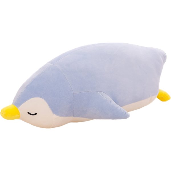 Emperor Penguin Stuffed Animals Cute Penguin Plush Doll Toys for Kids Plushies Penguin Stuffed Hugging Pillow Penguin Plush Throw Pillow Gift for Kids or Lovers (Blue, Small Penguin - 13.8 inch)