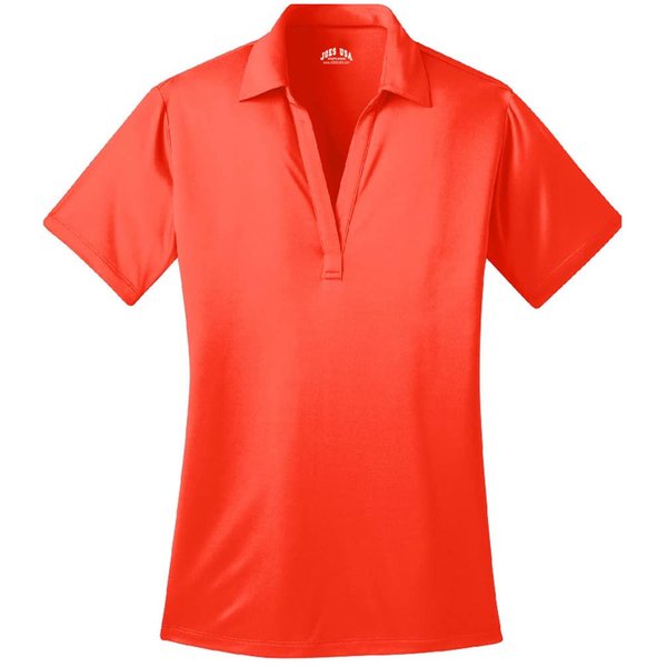 Joe's USA Ladies Silk Touch Golf Polo Shirt-XL-NeonOrange