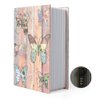PACOLO Small Diversion Book Safe Storage Box, Metal Can with Security Combination Lock/Key, Hidden Safe (Combination, Butterfly)