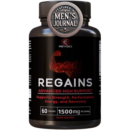HGH Supplements for Men & Women - Regains Natural Anabolic Muscle Growth Building GH & Human Growth Hormone for Men, Muscle Builder for Men, Muscle Recovery Post Workout Supplement, 60 Protein Pills