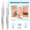 WSYUB Blackhead Remover Tweezers,Ingrown Hair Tweezers, Precision Blackhead Pimple Extractor, Cell Clips Tweezers, Tweezers for Women Facial Hair