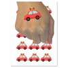 Cute Car with Suitcase Road Trip Travel Temporary Tattoo Water Resistant Fake Body Art Set Collection - 54 1" Tattoos (1 Sheet)