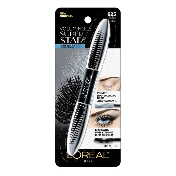 L'Oréal Paris Voluminous Superstar Waterproof Mascara, Black, 0.4 fl. oz.