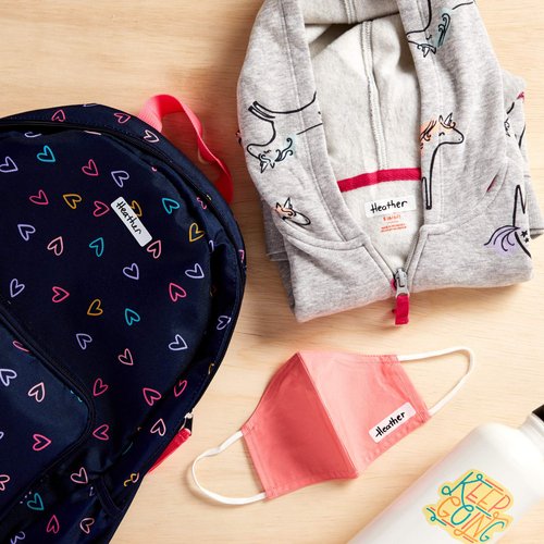 Avery No-Iron Fabric Labels, 1/2" x 1-3/4", Washer and Dryer-Safe, White, Non-Printable, 54 Labels Per Pack, 108 Blank Labels Total (2-Pack of 40720)