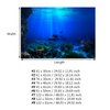 GLOGLOW Aquarium Poster, 3D Effect Underwater Background Sticker Thicken PVC Adhesive Static Cling Backdrop Fish Tank Decorative Paper(61×41cm)
