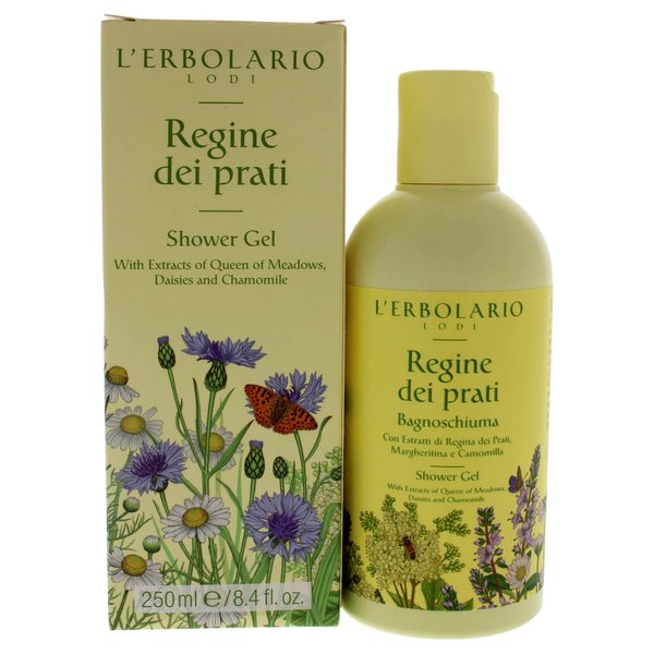 L'Erbolario Queen of the Meadows Shower Gel - Body Wash Gently Caresses and Cleanses Your Skin - Perfumed and Relaxing Body Foam - Scented Shower Gel - Refreshing and Invigorating Bath Gel - 8.4 oz