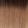 BFB Hair Clip-in Hair Extensions for Women, Real Human Hair Extensions for Short Hair, Honey Dipped Ombre Brunette & Blonde 14 inch 2 pcs 35 grams, Seamless Design, Made for Volume Only