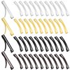 48 Pieces No Slip Metal Hair Clips Hairpin Open Center Metal Barrettes 2.36 x 0.39 Inch Snap Button Hairpin for Women Girls, Gold Silver Black and Coffee