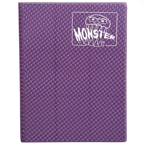 Monster Binder- 9 Pocket Side Loading Trading Card Album -Holofoil Purple - Holds 360 Standard Size TCGs - Compatible with Yugioh, Magic The Gathering, Pokémon and Sports Cards - Safe & Secure Storage