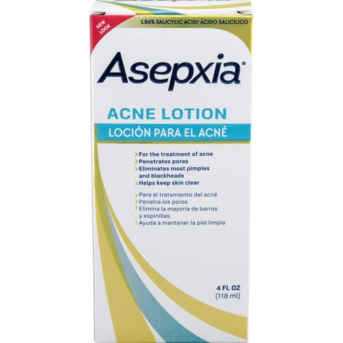 ASEPXIA Acne Astringent Lotion 1.86% Salicylic Acid for Pimples Blackheads Clogged Pores, 4 oz