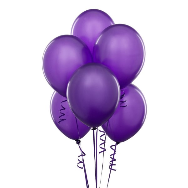 Homeford Premium Latex Balloons Plain Color, 12-Inch, 72-Count (Purple)