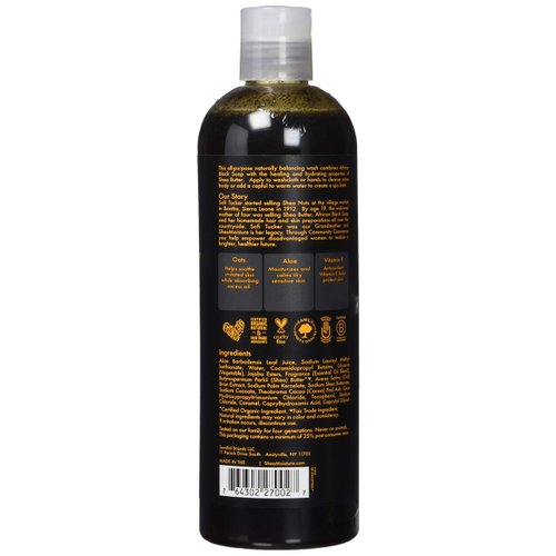 Shea Moisture African Black Soap Soothing Body Wash, 13 Ounce