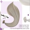 LaaVoo Blonde U Tip Hair Extensions Human Hair Ash Blonde Mixed With Bleach Blonde K Tips Hair Extensions Human Hair Hot Fusion 18Inch Utip Hair Extensions Human Hair 1g/s 50 Stands
