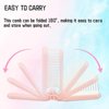 4 Piece Folding Combs Hair Brush Portable Pocket Travel Hairbrush Styling Hairbrush for All Hair for Women Men (Multicolor)
