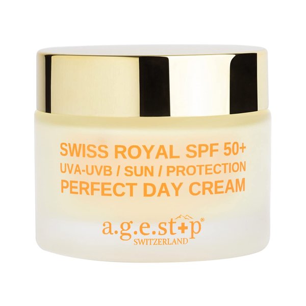 a.g.e.stop Swiss Royal SPF 50+ Day Cream, Face Cream with SPF, Anti Aging Moisturizer Sunscreen with Vitamin C