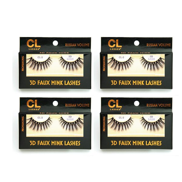 CL 3D Faux Mink Lashes (4packs) (#3)