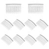 Uonlytech 10pcs 14 Teeth Plastic Hair Side Combs, Small French Teeth Hair Combs Hair Clip Combs Clear Barrettes Bun Holder for Women Bridal Wedding
