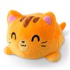 TeeTurtle - The Original Reversible Cat Plushie - Orange Tabby - Cute Sensory Fidget Stuffed Animals That Show Your Mood