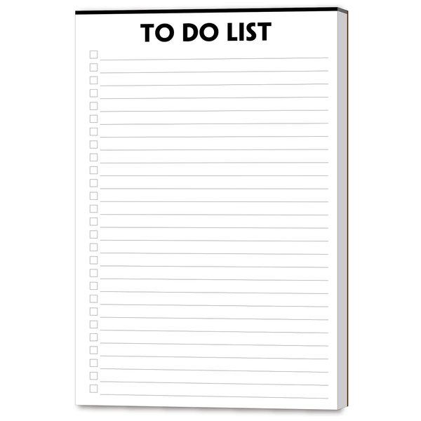 To Do List Notepad - 5.5"x8.2", 50 Sheets, To Do Notebook with Check List Organizing, Tear Off, Simple Script, College Ruled To Do Planner for Daily Task