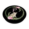 Cell Phone Pop Out Holder,Cute Koala Bear Flower Letter P PopSockets Grip and Stand for Phones and Tablets