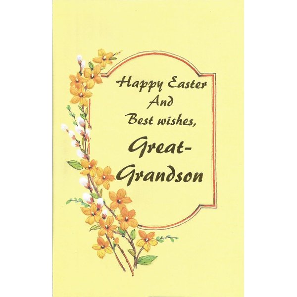 Happy Easter And Best Wishes, Great-Grandson (E16)