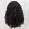 SOKU Short Kinky Curly Lace Front Wigs Synthetic with Baby Hair 18 Inch Dark Brown Middle Part Lace Wigs Pre Plucked Heat Resistant Wavy Wig for Black Women