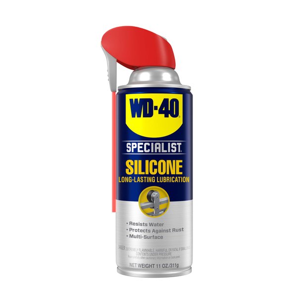 WD-40 Specialist Silicone Lubricant with SMART STRAW SPRAYS 2 WAYS, 11 OZ