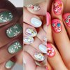 5D Flower Nail Art Stickers, 5D Embossed Floral Nail Decals Daisy Small Flower Floral Nail Art Supplies Luxurious Spring Summer Nail Design for Women Manicure Decoration(4 Sheets)