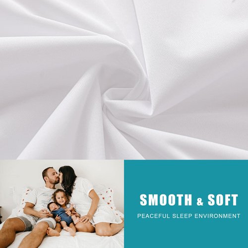 Twin Waterproof Zippered Mattress Encasement, Breathable, Noiseless, Machine-Washable Zipped Mattress Cover, Fitting 7" - 13" Deep Mattress