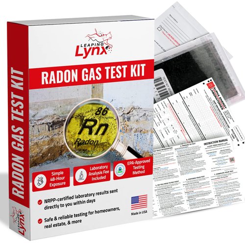 EPA-Approved Radon Gas Detector Test Kit for Home, Lab Fee Included - 48-Hour Short Term Radon Testing with Results in 3-5 Days - Just Expose, Apply Postage + Mail, and Get Results