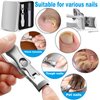 Men's Nail Clipper, 2024 New Luxury Ultra Sharp Nail Clipper, Suitable for Various Thick Nails of Anyone, Stainless Steel Nail Clipper, Splash Proof Professional Nail Clipper Set (Silver)