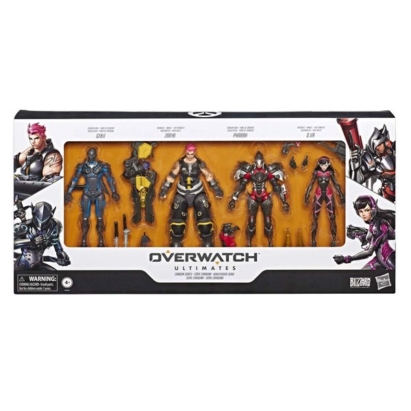 My Little Pony Overwatch Ultimates Series 6-Inch Collectible Carbon Series Action Figure 4-Pack with Genji, Zarya, Pharah, and D. Va – Blizzard Video Game