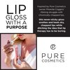 Pure Cosmetics Pure Illumination Lip Gloss - LED-lit Applicator w/Side Mirror - Non-Sticky, Moisturizing & Hydrating Lip Glosses - Soothes & Heals Dried Chapped Lips (Cosmic Latte)