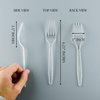 Plasticpro Clear Plastic Forks Disposable Cutlery Medium Weight Utensils 50 Count