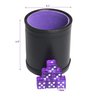 Leatherette Dice Cup Felt Lining Shaker Quiet for Playing Yahtzee/ Farkle/ Liars Dice/ Board Game