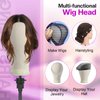 Neverland Beauty & Health 23 Inch Wig Head,Wig Stand with Head,Canvas Mannequin Head for Wigs,Manikin Head Block Set for Wigs Making Display with Wig caps,T Pins Set ,Hair Clip