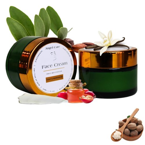 Facial Ice Globe Unscented All Natural Hydrating Face Cream | Organic & Vegan Face Moisturizer for Sensitive Skin | Deep Hydration - Ideal for Dry Skin