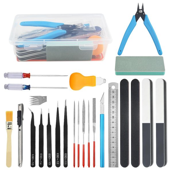 Bigstone 29 PCS Gundam Model Tools Kit Hobby Building Tools Set for Cars, Airplanes, Buildings, Gundam, Robots Models Building Repairing and Fixing ext.