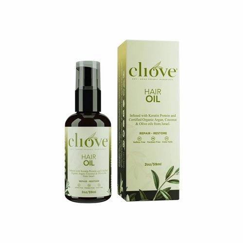 Cliove Hair Oil | Anti Frizz Hair Serum for Hair Growth | Heat Protectant Hair Serum Drops | Veganic Hair Growth Oil Scalp Treatment for Frizzy, Dry & Damaged Hair |2oz