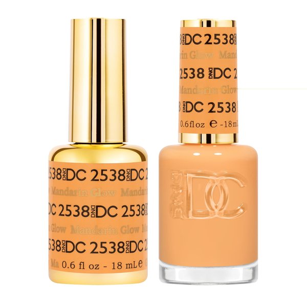 DND Gel Polish Set - 1 each of Gel Polish and Nail Polish, 2538 Mandarin Glow, 0.5 Fl Oz