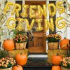 16 Inches FRIENDSGIVING Balloons Hanging Banner Decorations, Aluminum Foil Letter Balloons for Friendsgiving, Thanksgiving Day, Autumn, Fall Celebration Party Supplies (Gold)