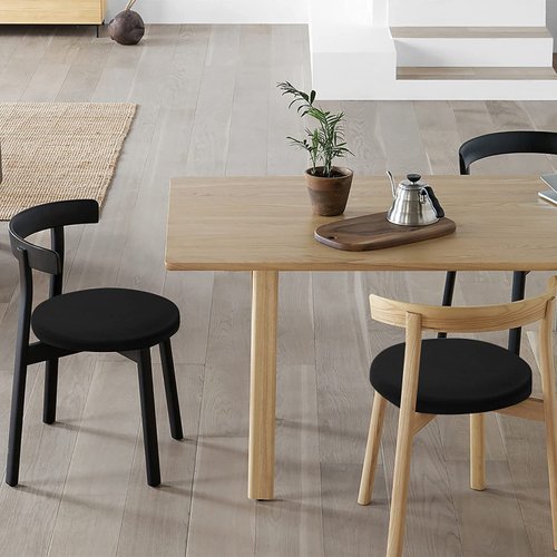 HFATMOS Black Bar Stool Covers Round, 2 Pcs High Stretchy Circle Stool Cover, Soft & Easy to Clean Chair Seat Slipcover Fit for Stool of Dia 14-17 Inch